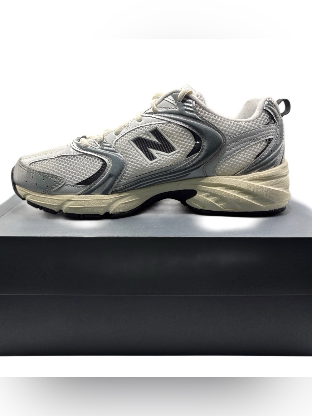 Brand New New Balance 530 Men's 7.5 OG Box Grey/Black - Picture 2 of 7